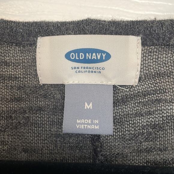 Old Navy Medium Sweater Gray Two Toned, Long Sleeve Sheer Dark Gray Light Gray - Picture 4 of 8